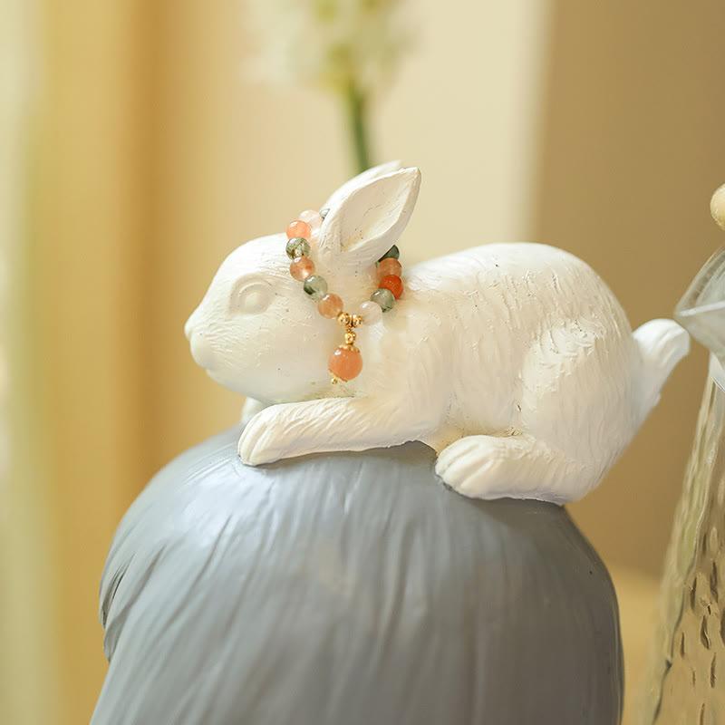 14 Karat vergoldeter Pfirsichmondstein-Fu-Lu-Shou-Ring für Glück