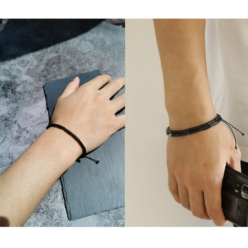 14 mm schwarzes Onyx-Perlenarmband für Halt und Schutz