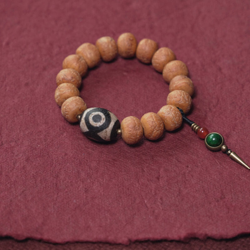 14 mm Bodhi Seed Dzi Bead Handgelenk Mala Armband für den Frieden