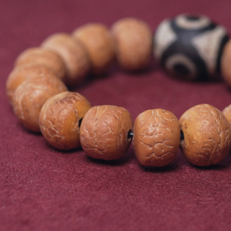 14 mm Bodhi Seed Dzi Bead Handgelenk Mala Armband für den Frieden