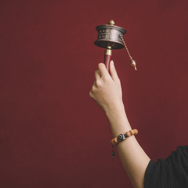 14 mm Bodhi Seed Dzi Bead Handgelenk Mala Armband für den Frieden