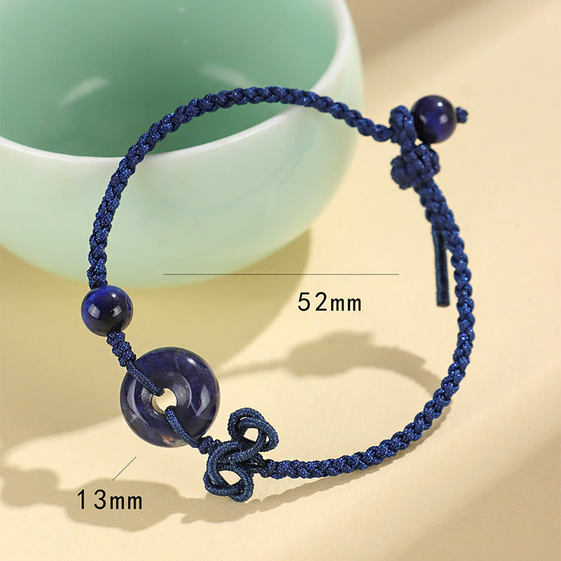 14 mm Rosenquarz-Armband mit positivem Glückssymbol und Peace-Schnalle