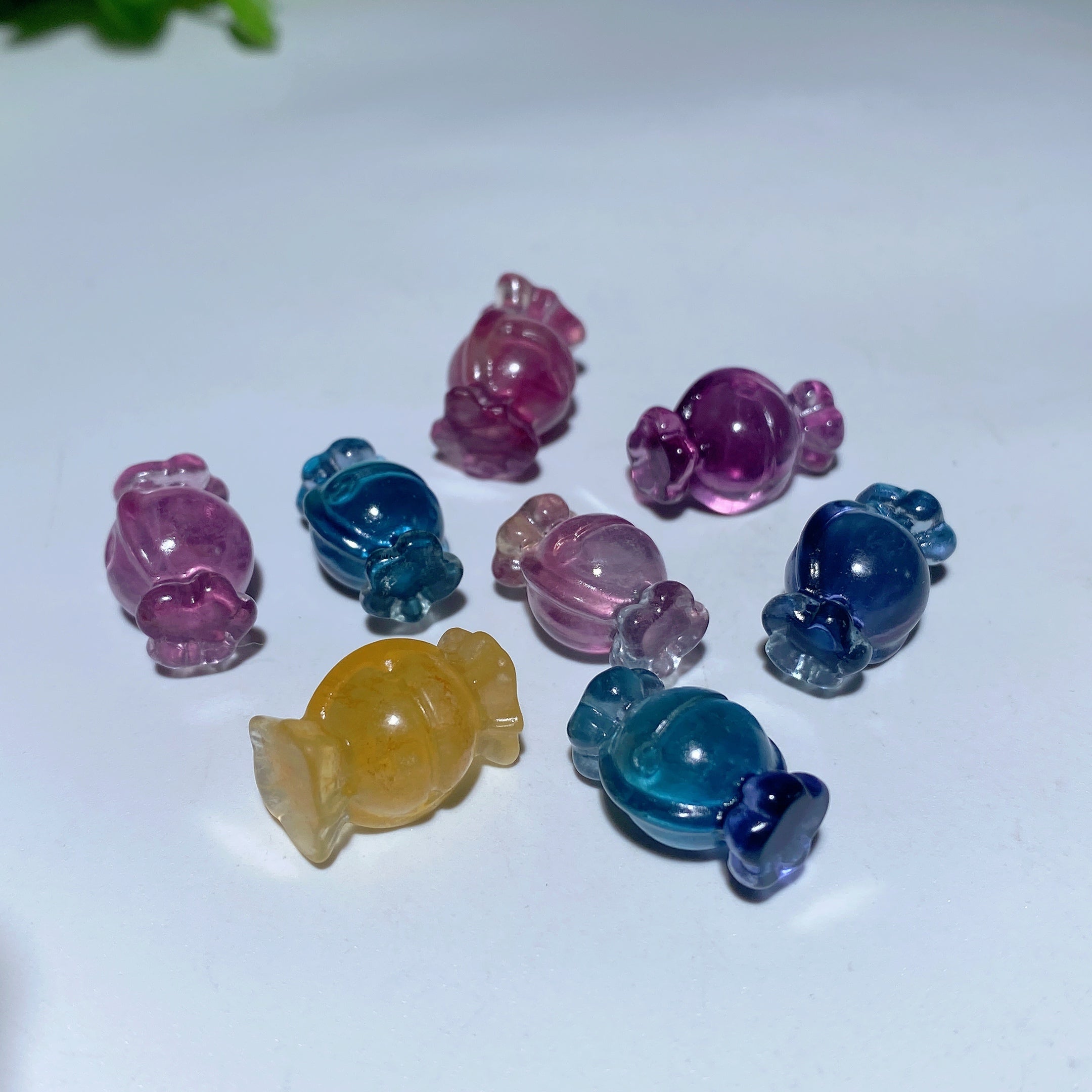 15-20mm Mini Fluorite Crystal Figurines for Healing Display
