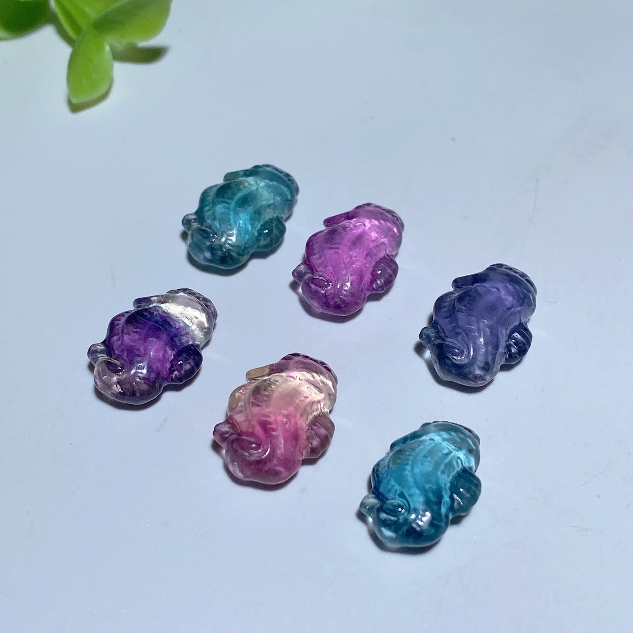 15-20mm Mini Fluorite Crystal Figurines for Healing Display