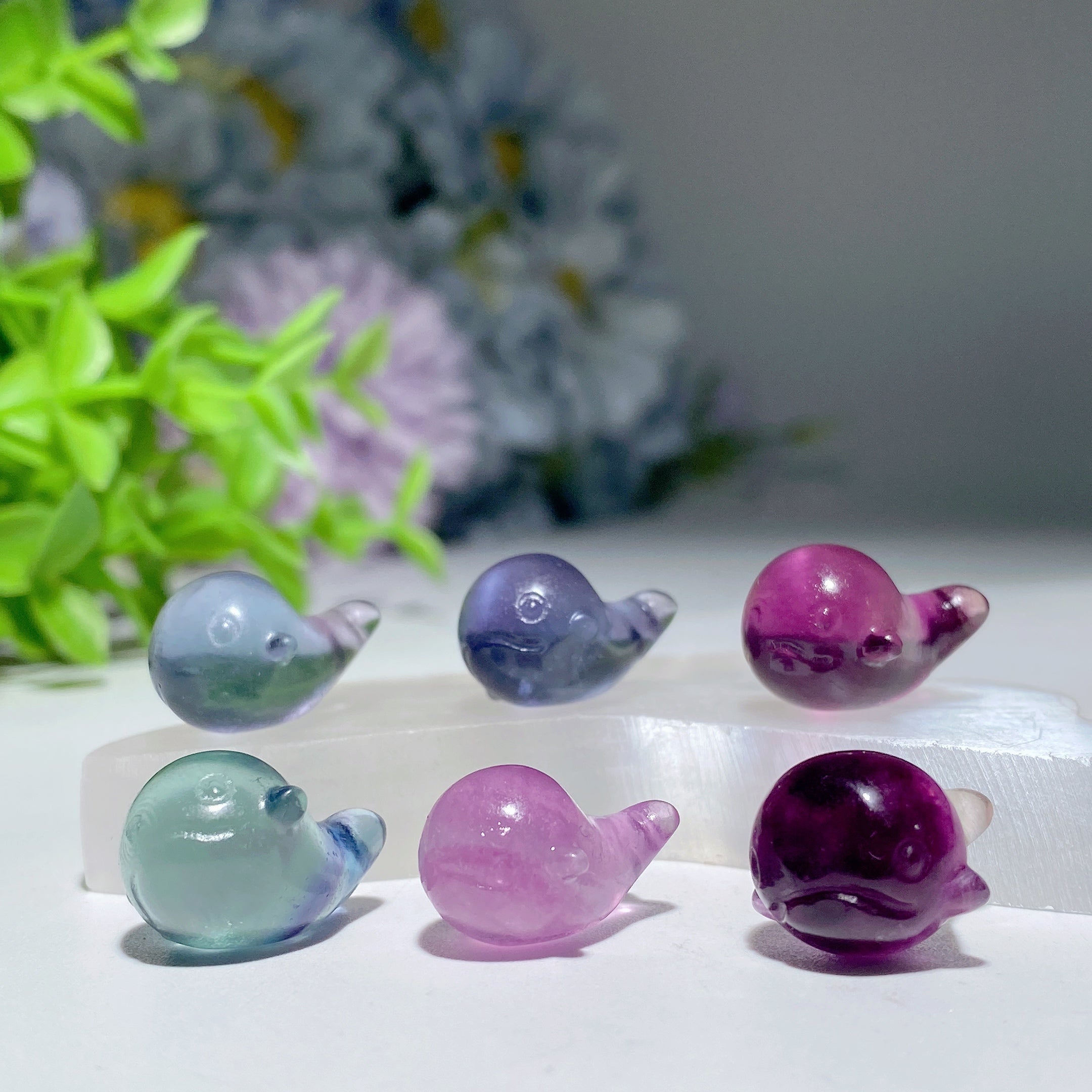 15-20mm Mini Fluorite Crystal Figurines for Healing Display