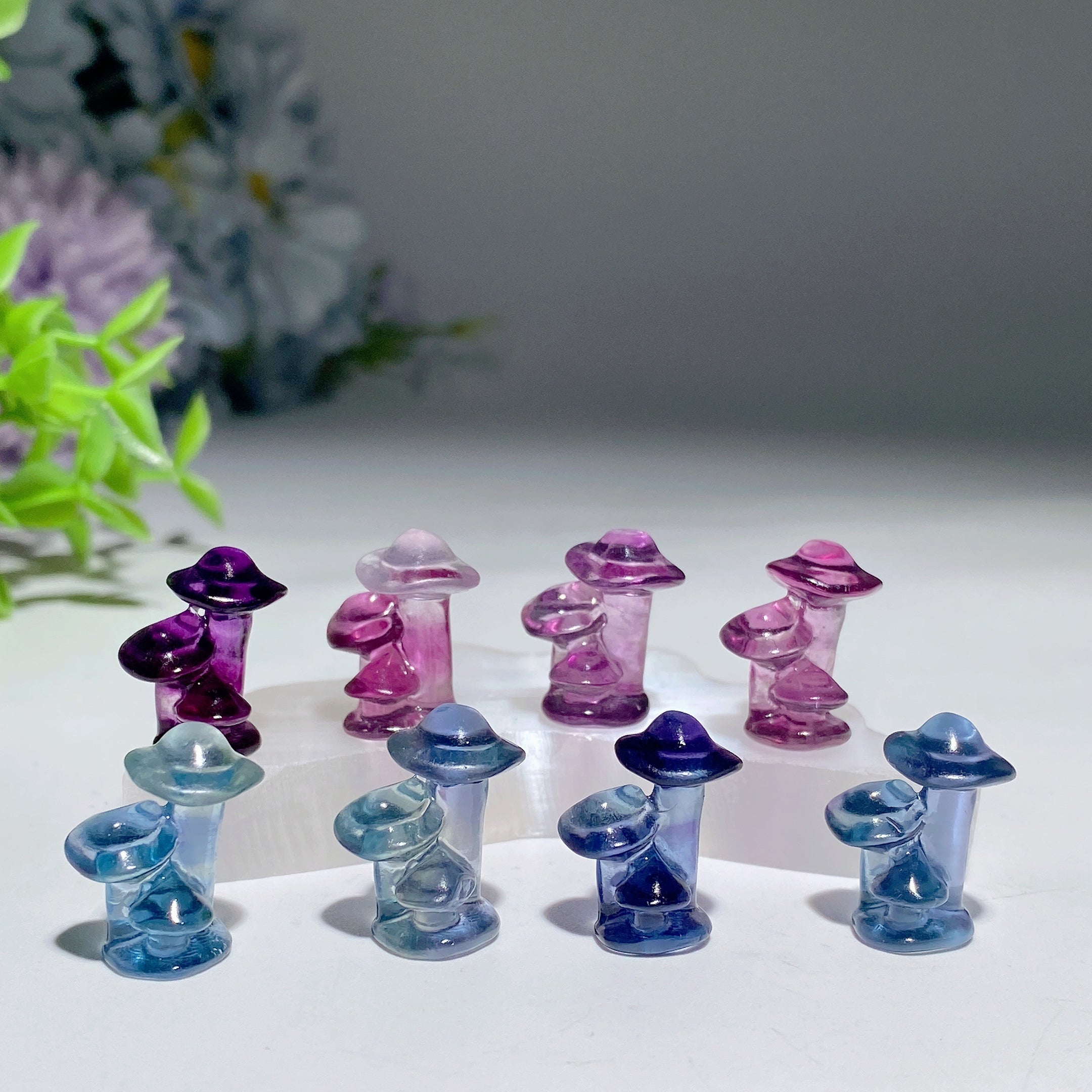 15-20mm Mini Fluorite Crystal Figurines for Healing Display