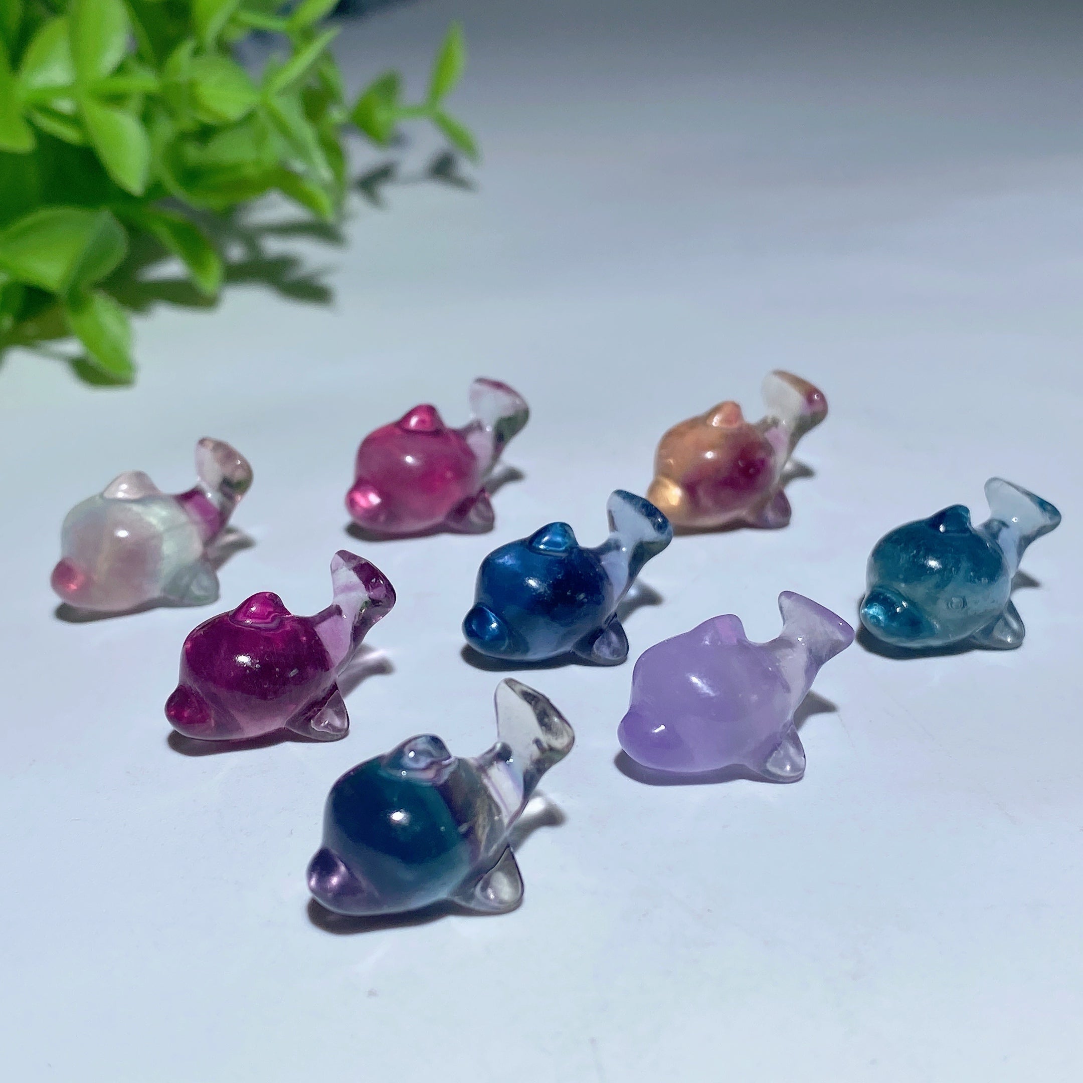 15-20mm Mini Fluorite Crystal Figurines for Healing Display