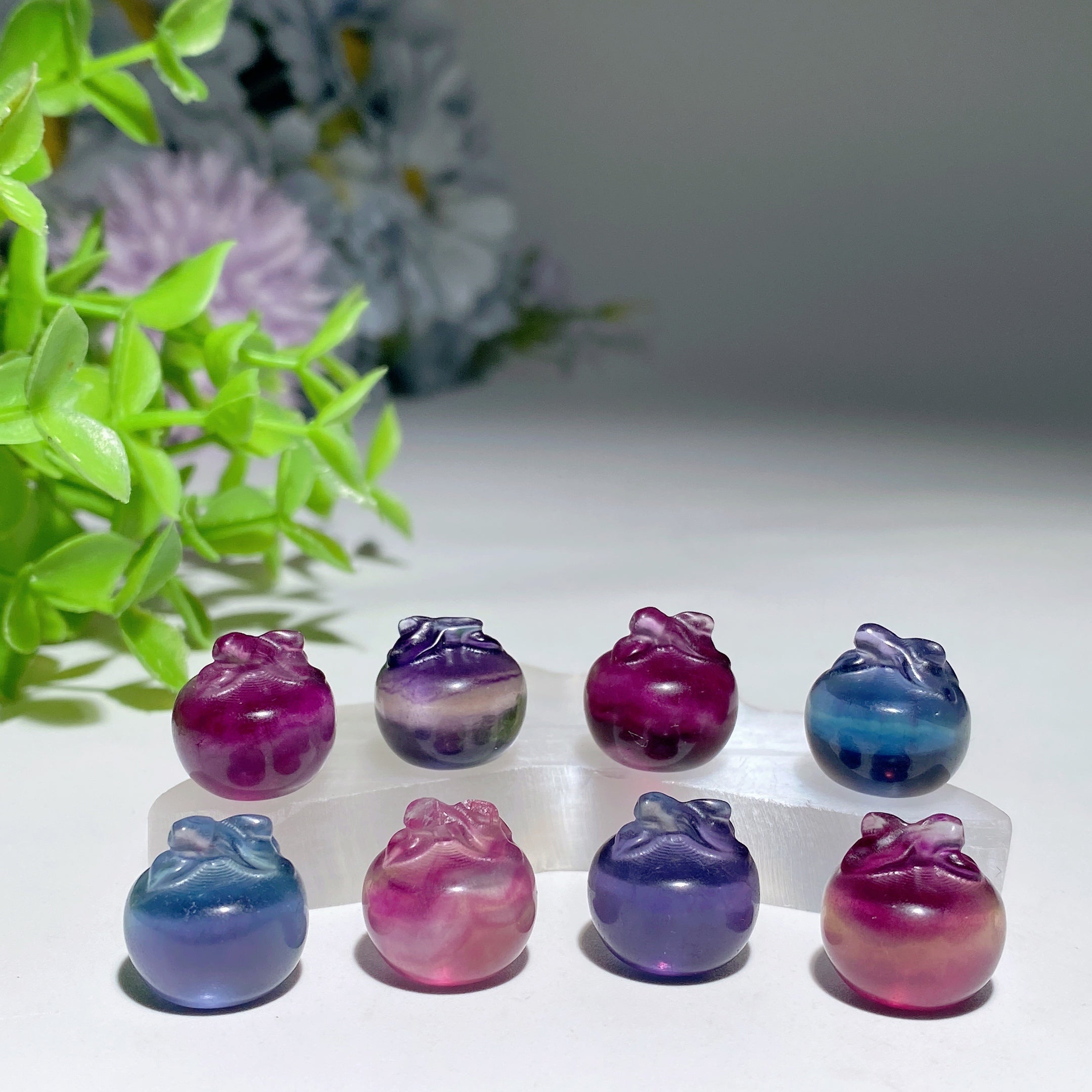 15-20mm Mini Fluorite Crystal Figurines for Healing Display