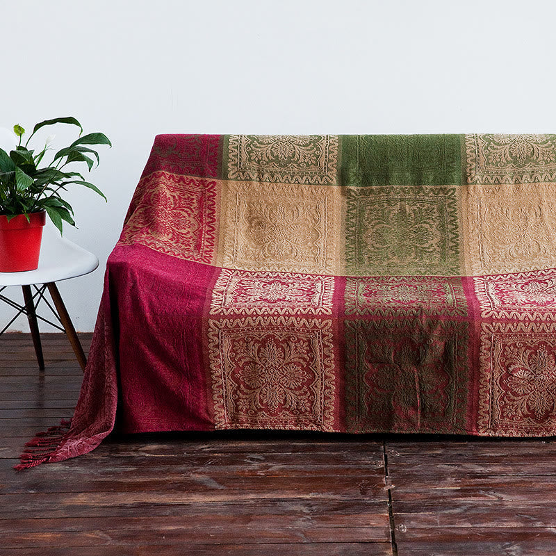 150 cm tibetische spirituelle Textildecke, bunte Blumen