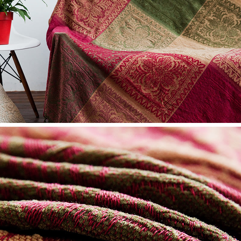 150 cm tibetische spirituelle Textildecke, bunte Blumen