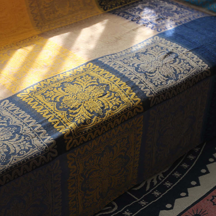 150x190cm Tibetische Decke Bunte Blume Muster Gemütliche Werfen