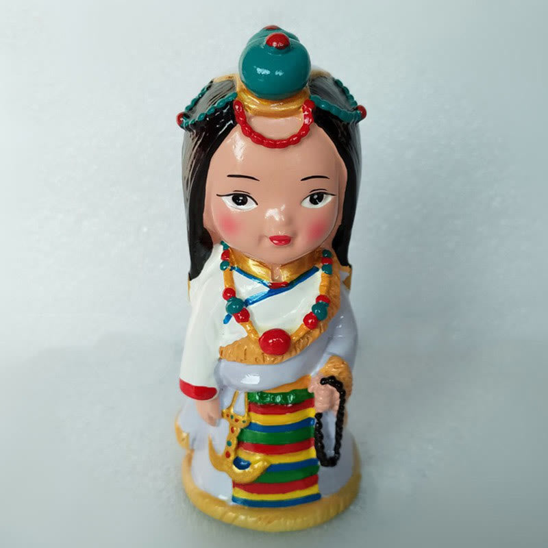 11 cm handbemaltes tibetisches spirituelles Figuren-Ornament