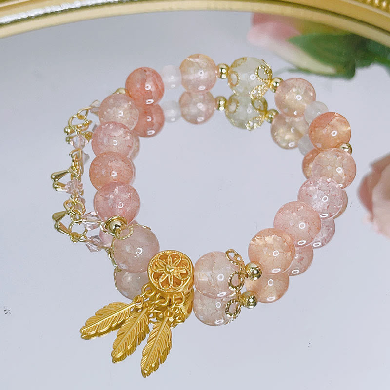 Glass Bead Dream Catcher Protection Bracelet Spiritual Charm