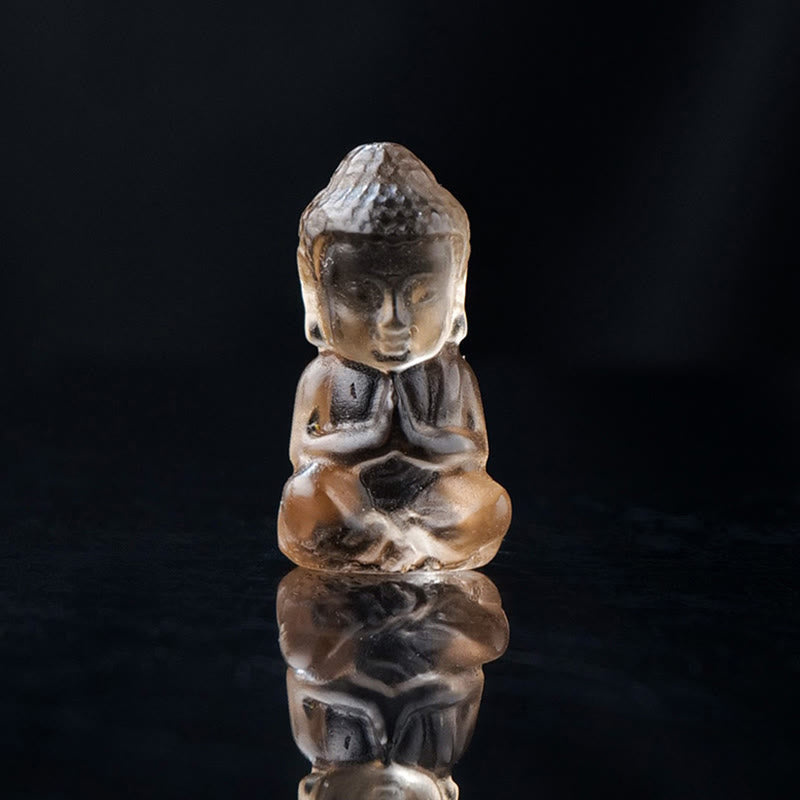 Amethyst Chakra Healing Buddha Necklace Pendant 1.4cm x 2.6cm