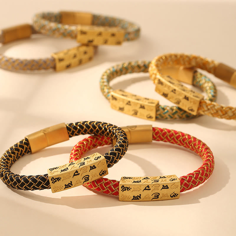 15 cm blaues Om Mani Padme Hum Seilarmband für Schutz und Glück
