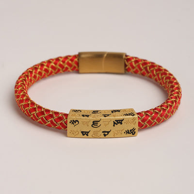 15 cm blaues Om Mani Padme Hum Seilarmband für Schutz und Glück