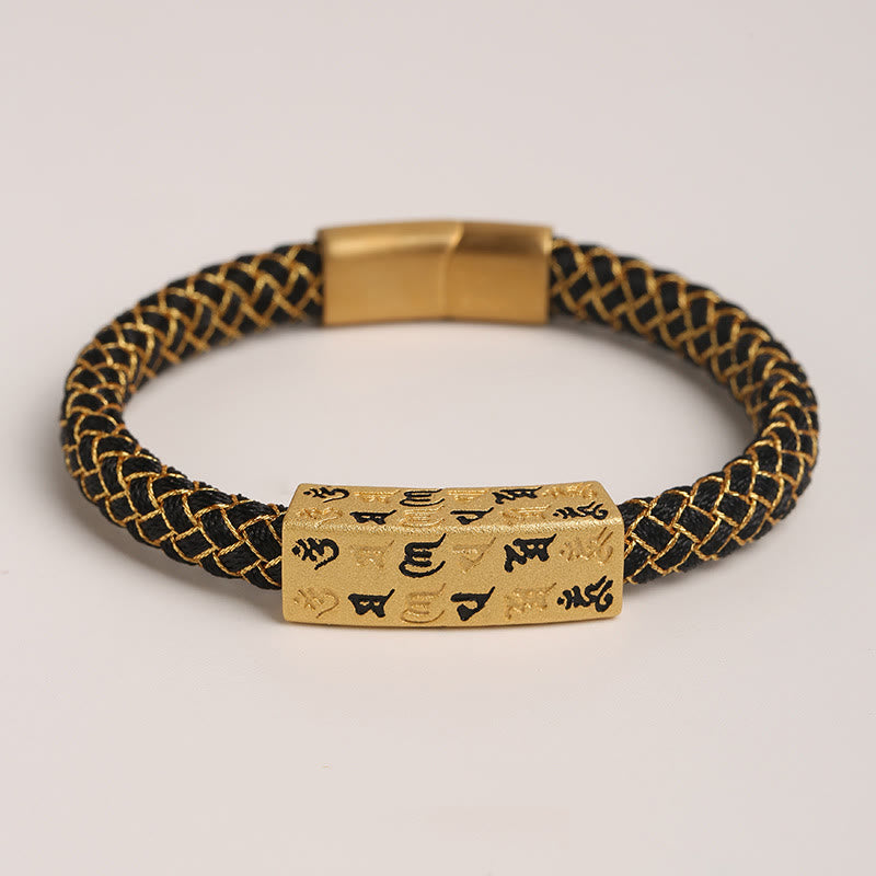 15 cm blaues Om Mani Padme Hum Seilarmband für Schutz und Glück