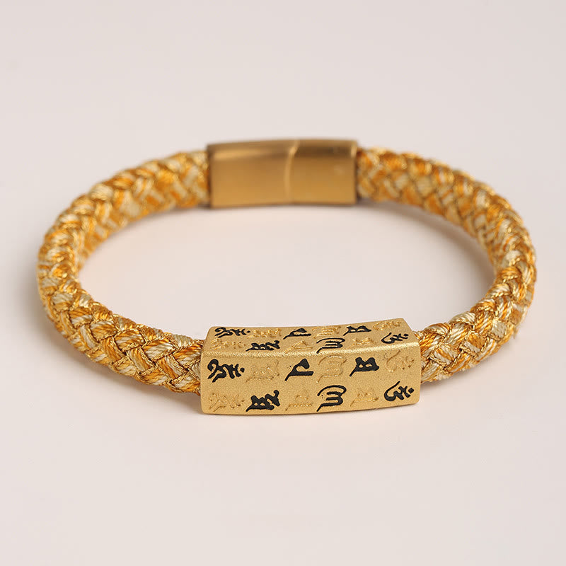 15 cm blaues Om Mani Padme Hum Seilarmband für Schutz und Glück