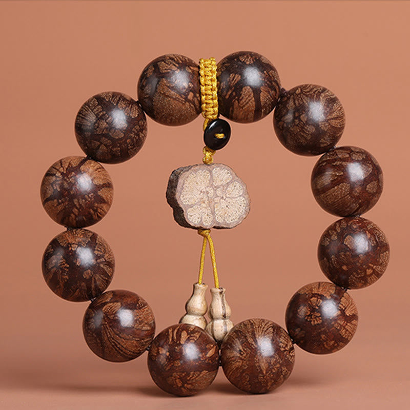 15 mm Pflaumenblütenholz-Armband „Inner Peace“