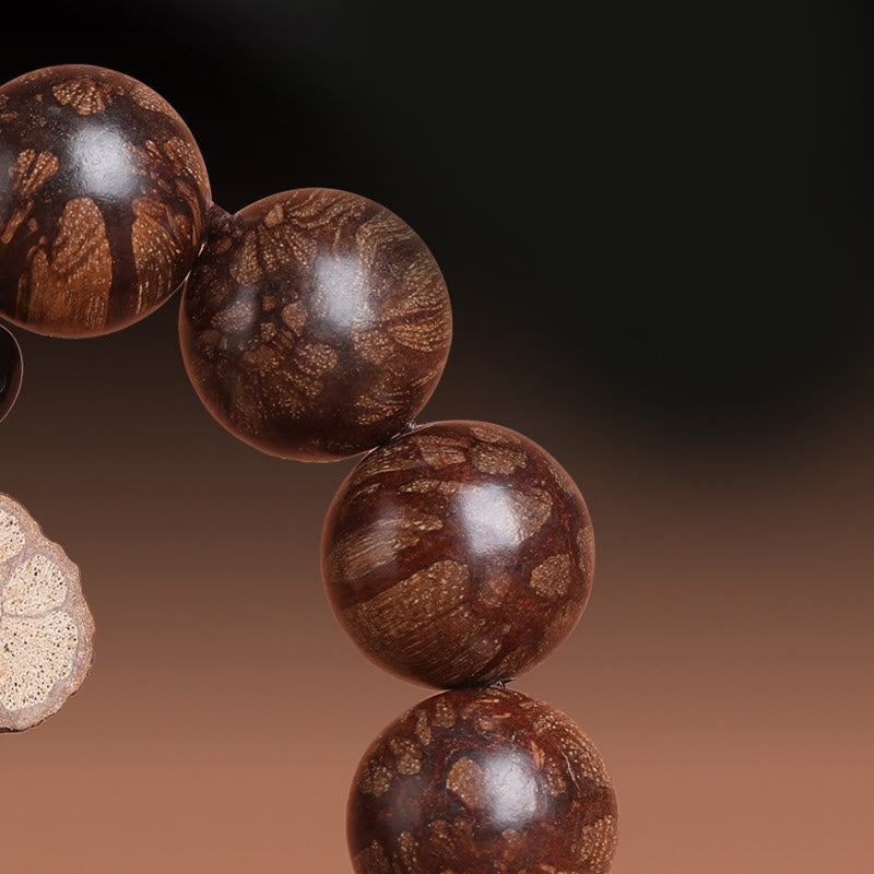 15 mm Pflaumenblütenholz-Armband „Inner Peace“