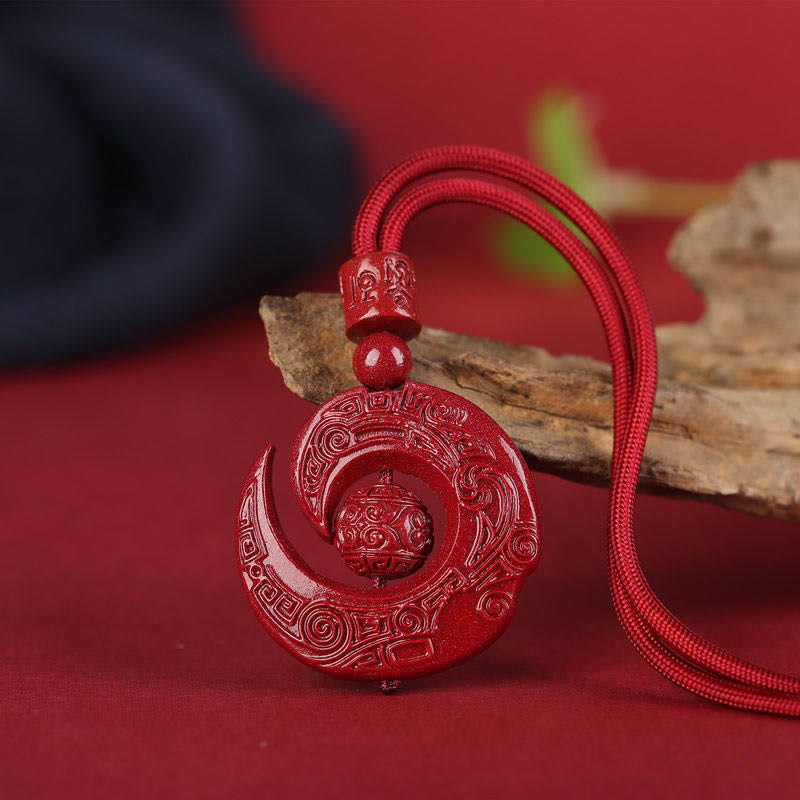 Unisex Cinnabar Concentration Necklace One's Luck Design
