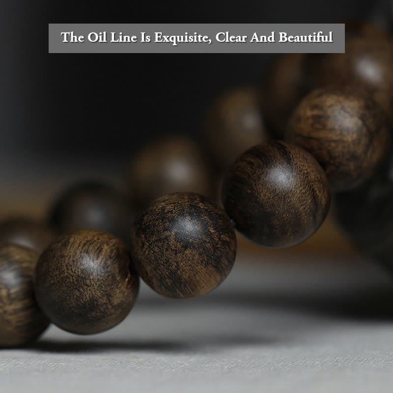 16 mm Adlerholz-Armband mit Friedensstärke aus Hoi An, Vietnam