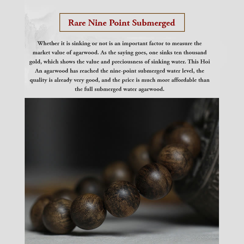 16 mm Adlerholz-Armband mit Friedensstärke aus Hoi An, Vietnam