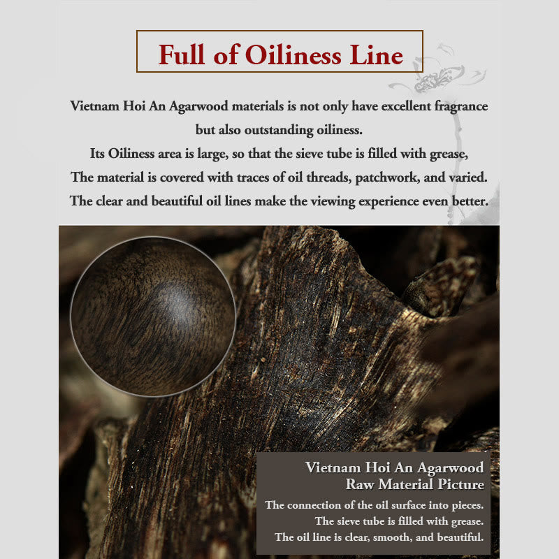 16 mm Adlerholz-Armband mit Friedensstärke aus Hoi An, Vietnam