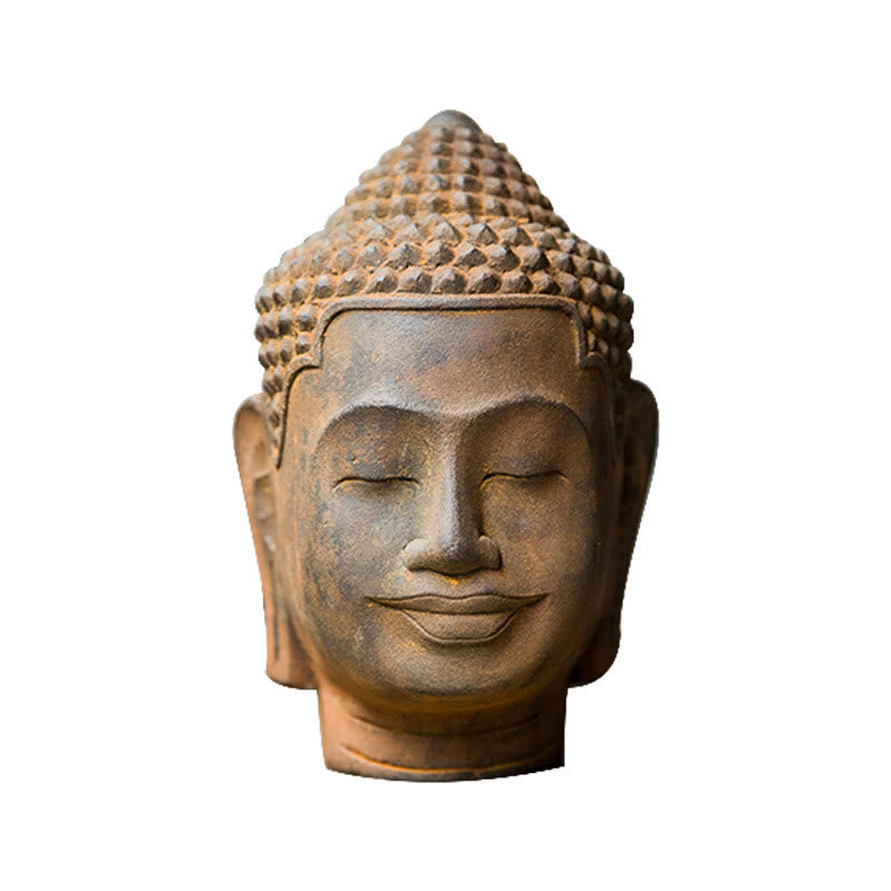 17,5 cm große Buddha-Statue aus Eisenpulverharz | Meditationssymbol