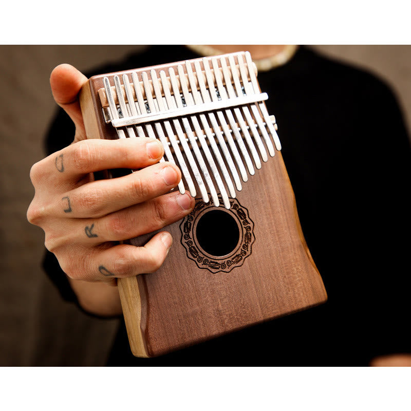17 Tasten Mahagoni Holz Meditation Kalimba Daumenklavier