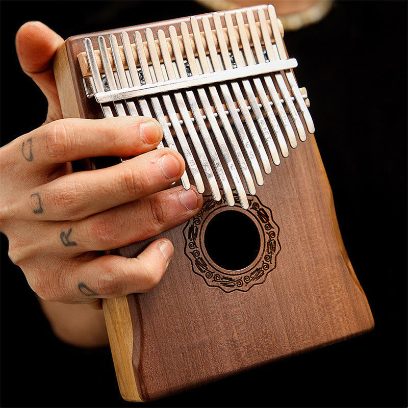 17 Tasten Mahagoni Holz Meditation Kalimba Daumenklavier