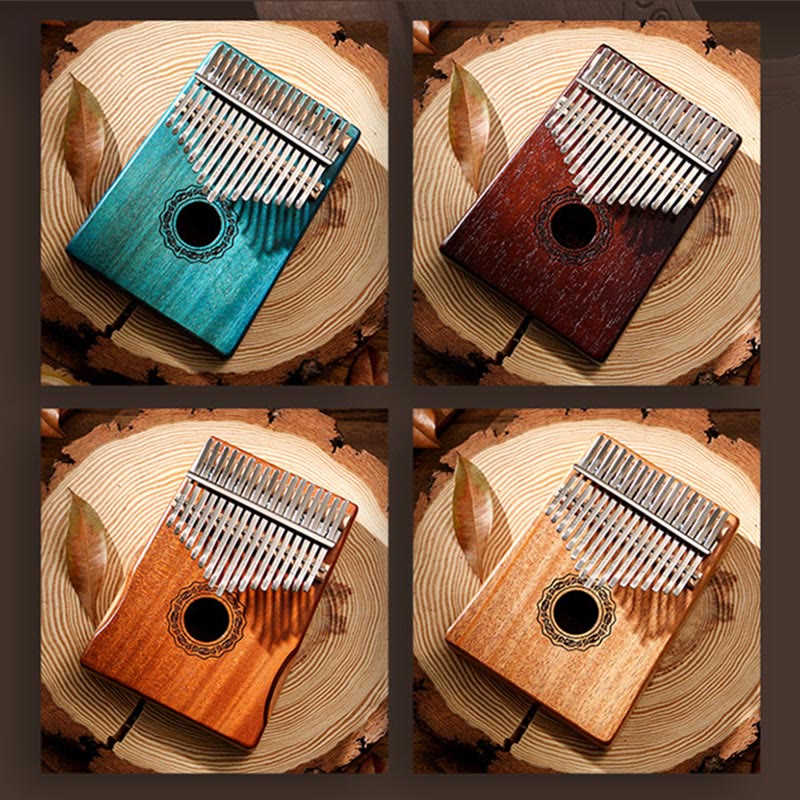 17 Tasten Mahagoni Holz Meditation Kalimba Daumenklavier