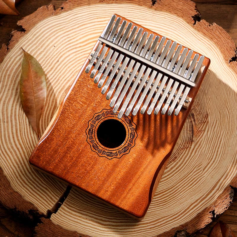 17 Tasten Mahagoni Holz Meditation Kalimba Daumenklavier