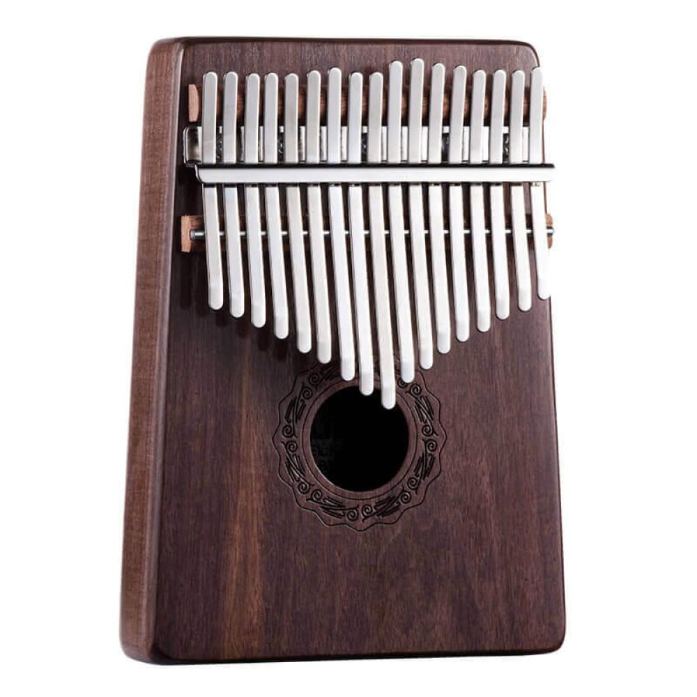 17 Key Walnut Round Hole Kalimba for C Tone Music - 17 Keys / Walnut / Ore Metal Piano Keyboard