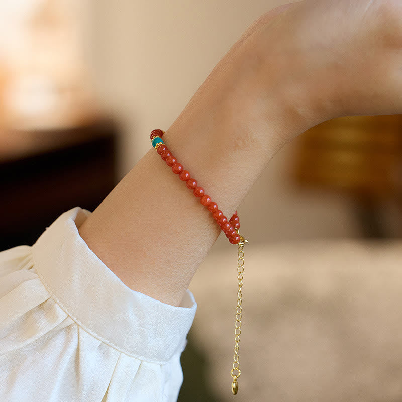 Red Agate Turquoise Confidence Jewelry Set | Sterling Silver Gold