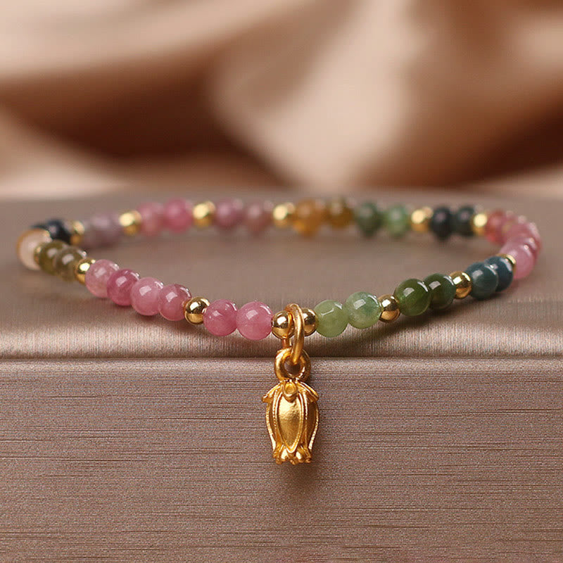 4mm Tourmaline Spiritual Bracelet for Positive Energy