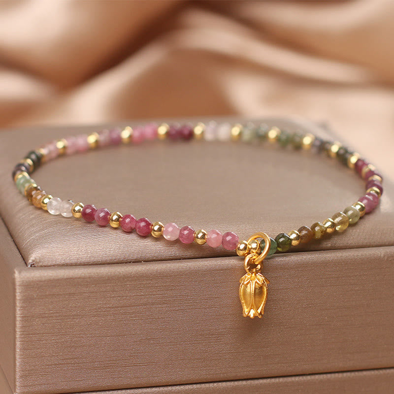 4mm Tourmaline Spiritual Bracelet for Positive Energy