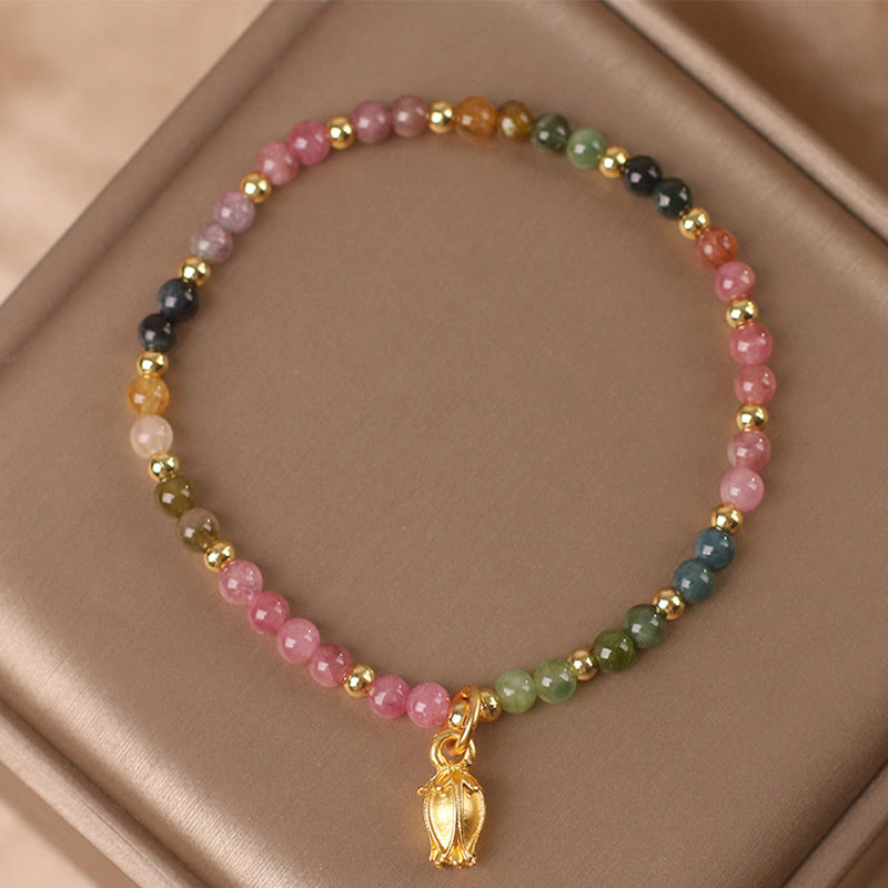 4mm Tourmaline Spiritual Bracelet for Positive Energy