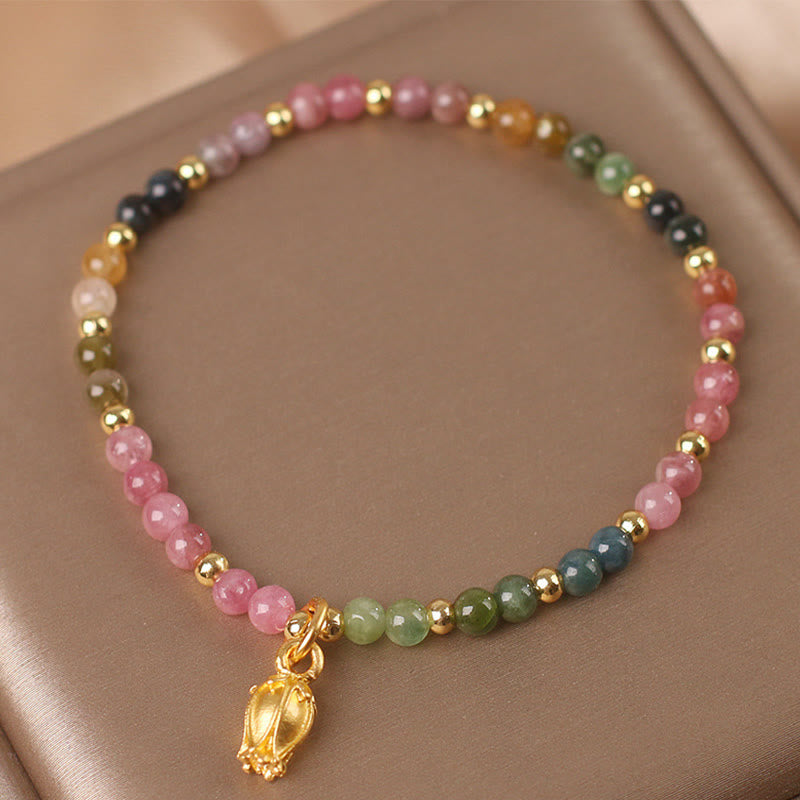 4mm Tourmaline Spiritual Bracelet for Positive Energy