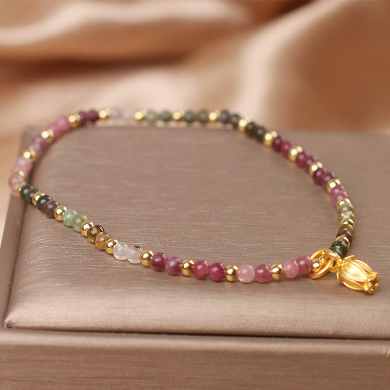 4mm Tourmaline Spiritual Bracelet for Positive Energy