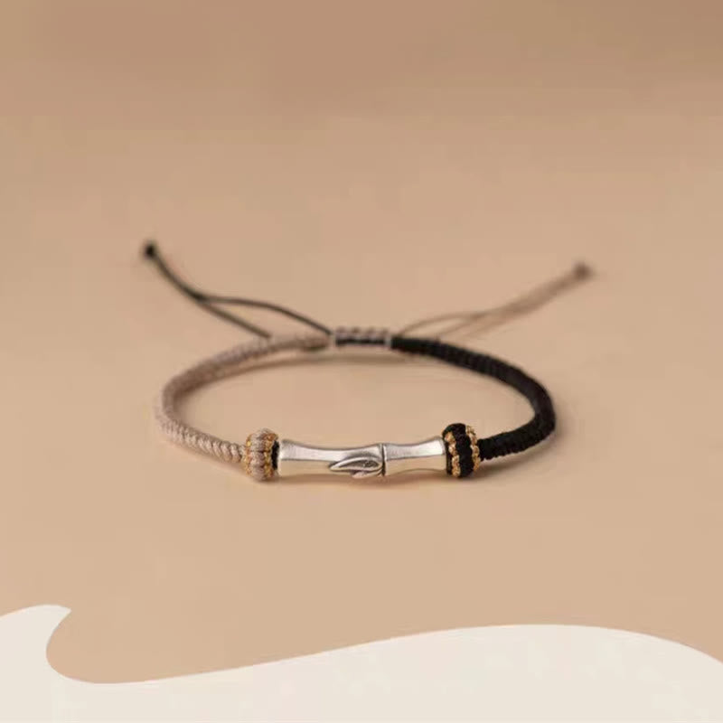 925 Sterling Silver Bamboo Protection Spiritual Bracelet