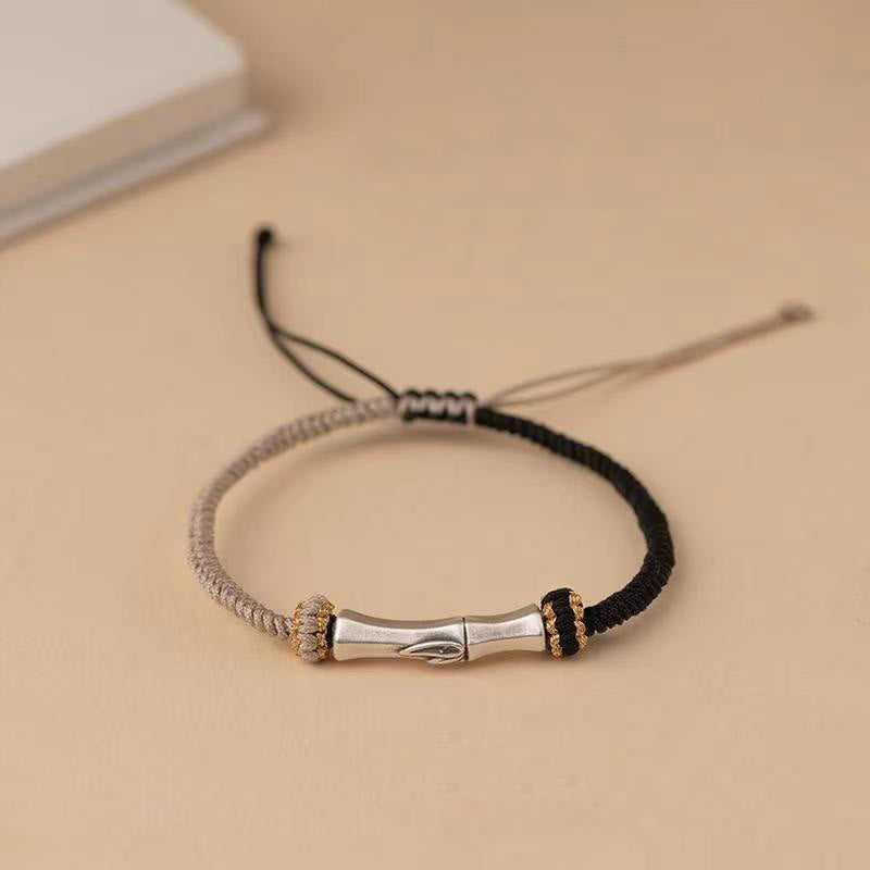 925 Sterling Silver Bamboo Protection Spiritual Bracelet