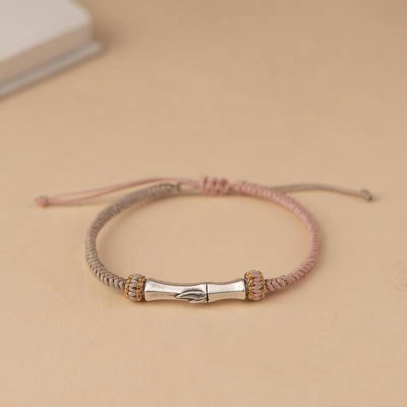 925 Sterling Silver Bamboo Protection Spiritual Bracelet