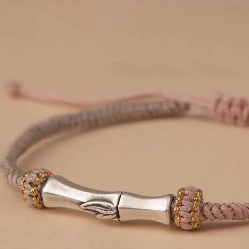 925 Sterling Silver Bamboo Protection Spiritual Bracelet