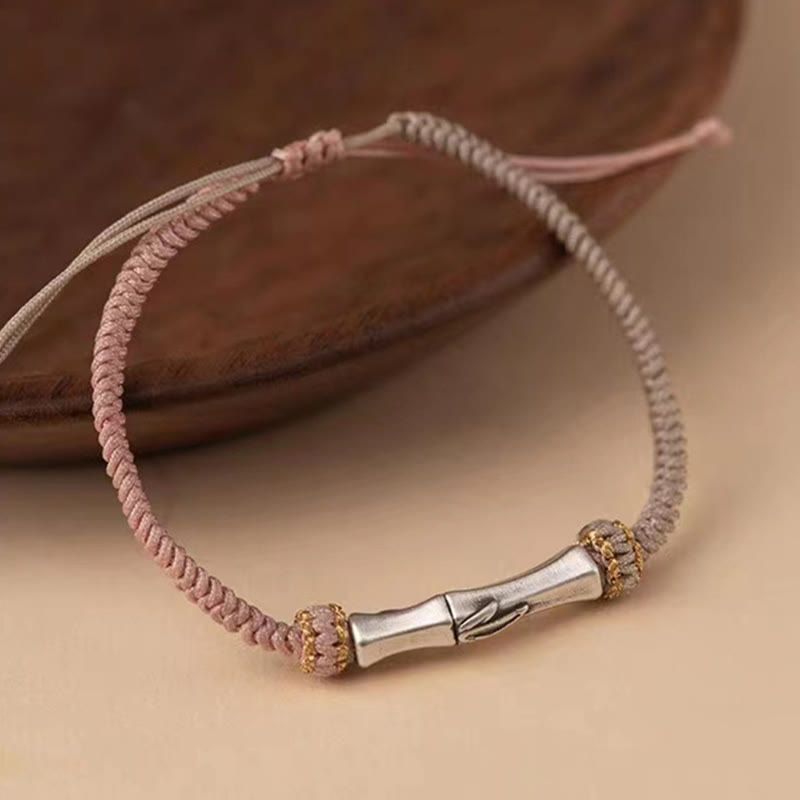 925 Sterling Silver Bamboo Protection Spiritual Bracelet