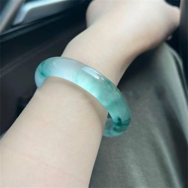 58mm Jade Luck Prosperity and Abundance Bangle Bracelet