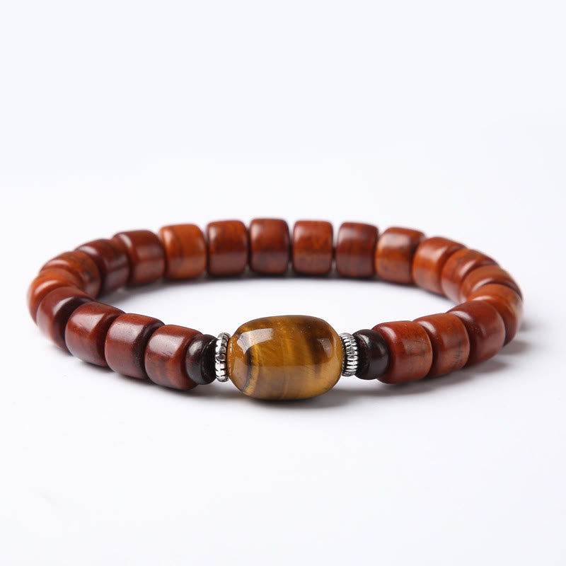 8*10mm Tibetan Yak Bone Strength Bracelet with Dzi Bead
