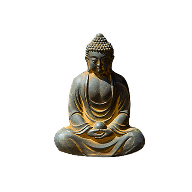 Meditating Buddha Statue Iron Powder Resin 10cm Serenity Décor