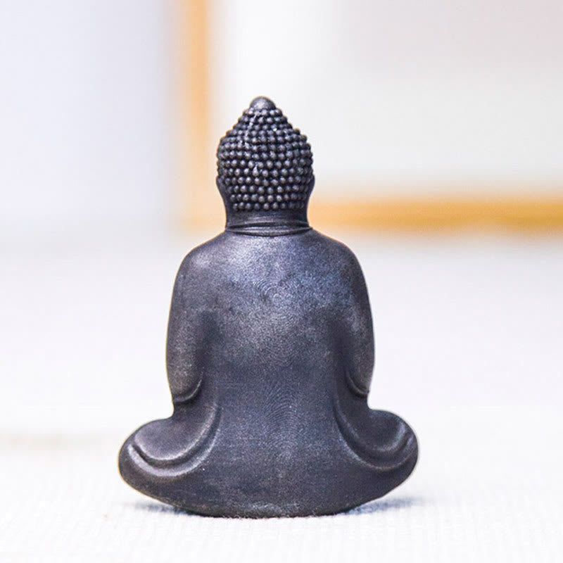 Meditating Buddha Statue Iron Powder Resin 10cm Serenity Décor