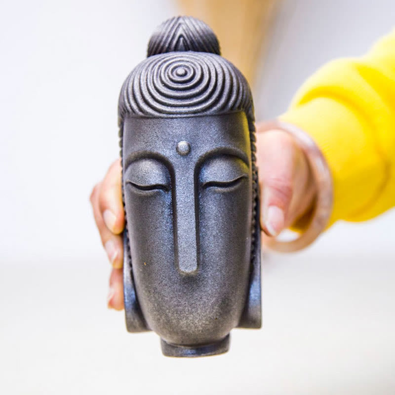Meditating Buddha Statue 15cm Iron Powder Rust Resin